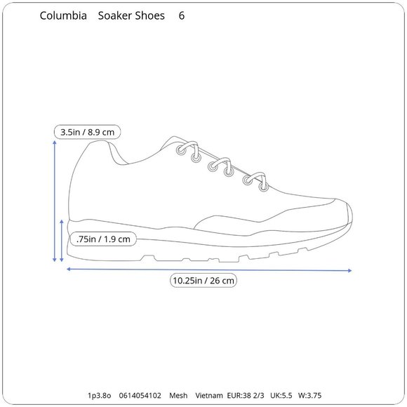 Columbia Windsor Soaker Blue Outdoor Mesh Water Hiking Shoes Boy's 6 - Picture 9 of 9
